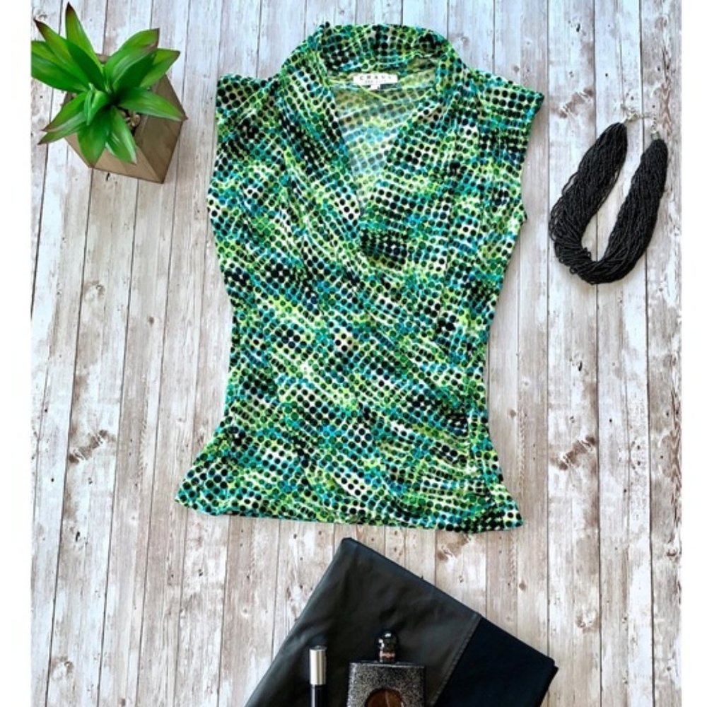 SOLD - Chaus New York Front Twist Wrap Blouse